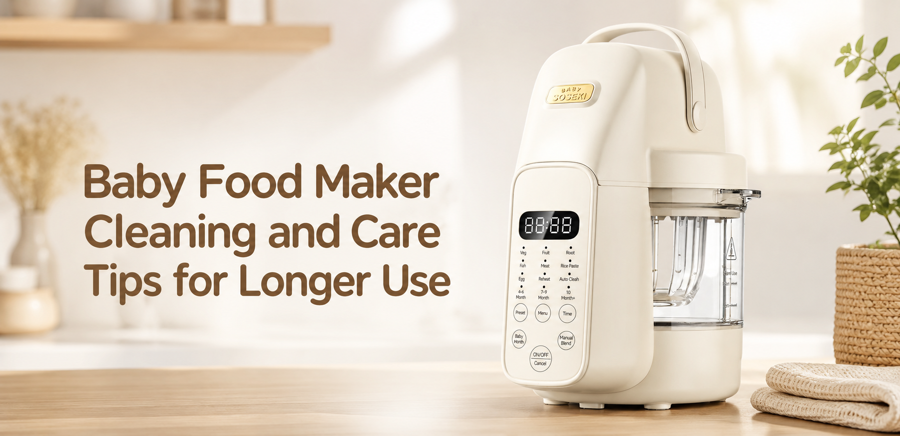 Baby Food Maker Cleaning and Care Tips for Longer Use | Dishwasher Safe Parts