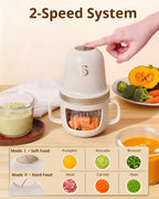 Glass Baby Food Maker, 2 Speed Modes Baby Food Mill, Processor Set | SosekiBaby FM02 Iovry