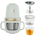 Glass Baby Food Maker, 2 Speed Modes Baby Food Mill, Processor Set | SosekiBaby FM02 Green