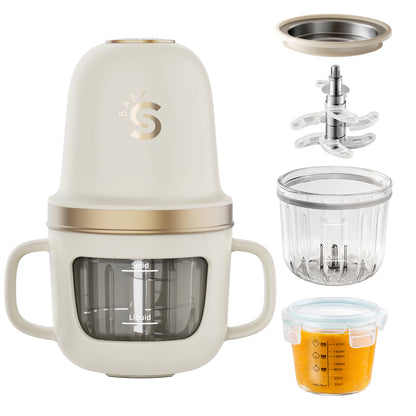 Glass Baby Food Maker, 2 Speed Modes Food Processor Set | SosekiBaby Solo Iovry