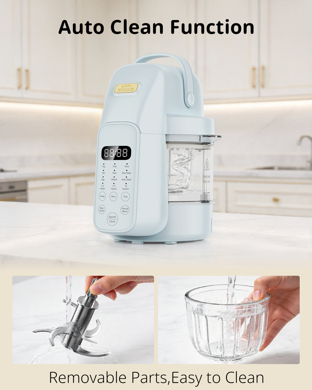 Automatic Baby Food Maker Glass Puree Processor Steamer & Blender | FM01