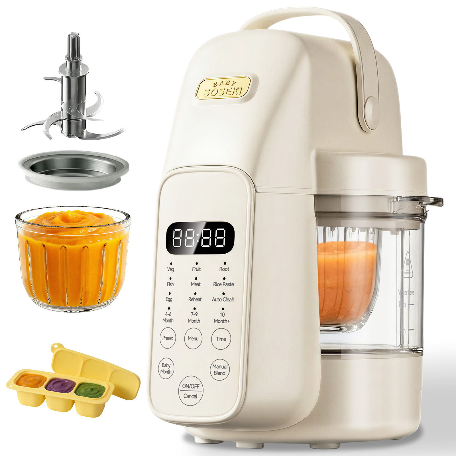 Automatic Baby Food Maker Glass Puree Processor Steamer & Blender | FM01