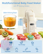 Baby Food Maker Glass Automatic Puree Processor Steamer & Blender, BPA-Free | SosekiBaby FM01