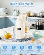 Baby Food Maker Glass Automatic Puree Processor Steamer & Blender, BPA-Free | SosekiBaby FM01