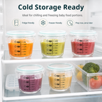 Glass Baby Food Containers, 4 Pack 8oz Freezer Safe Baby Puree Storage |SosekiBaby