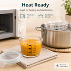Glass Baby Food Containers, 4 Pack 8oz Freezer Safe Baby Puree Storage |SosekiBaby